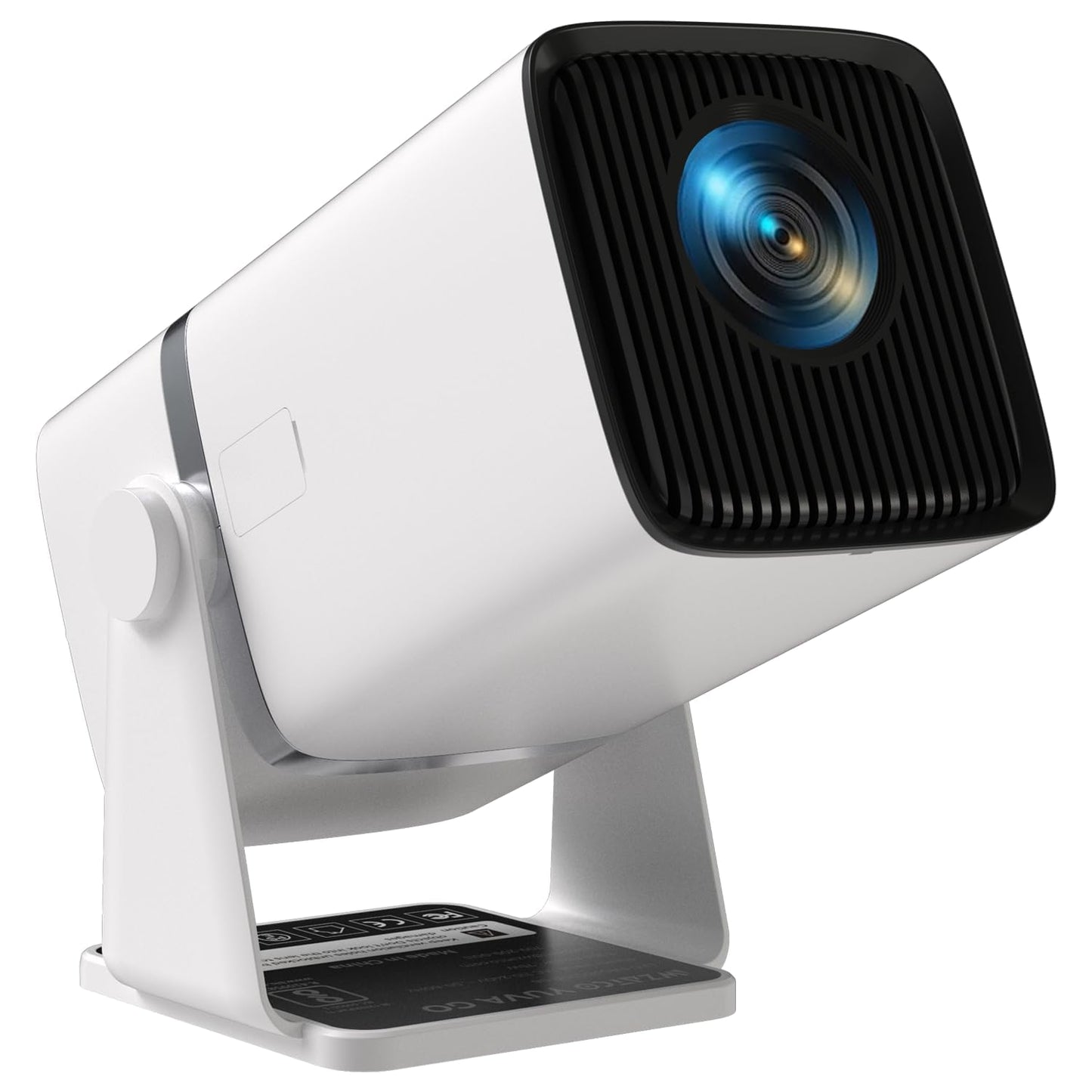 Go Android 13.0 Smart Projector, 1080P & 4K Support, Rotatable Design, Auto & 4D Keystone with Netflix, Prime etc, WiFi 6 & BT, Screen Mirroring, ARC, 720P Native, White